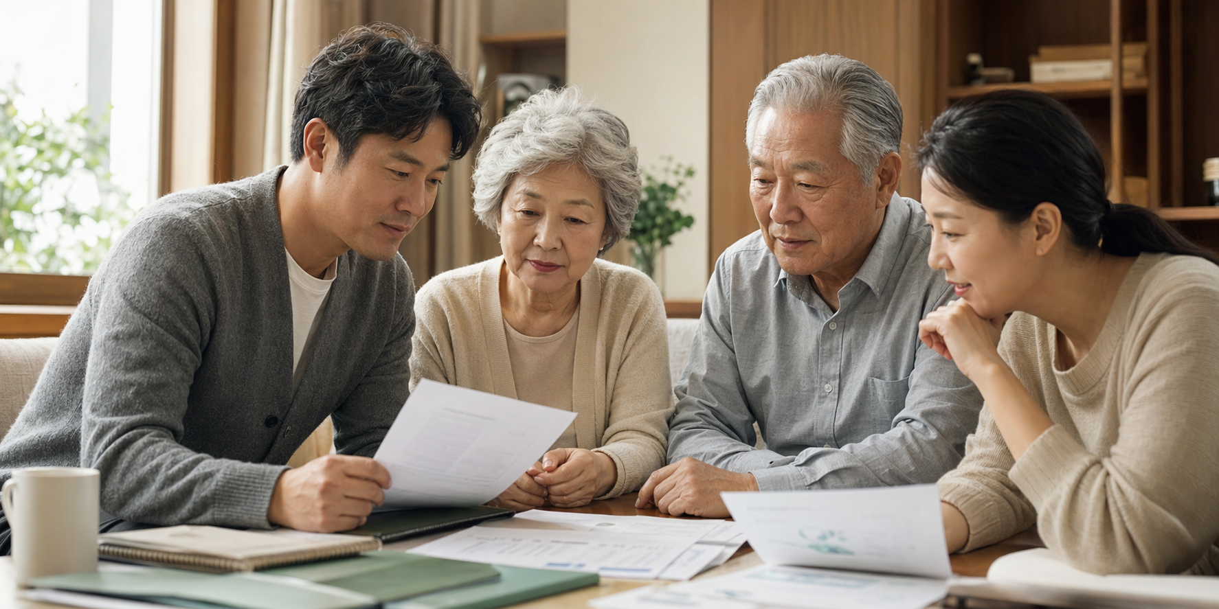 부모님 보험의 우선순위를 정리한 장면