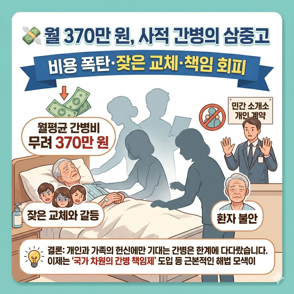 간병인 비용부담 월340만원의 현실속으로