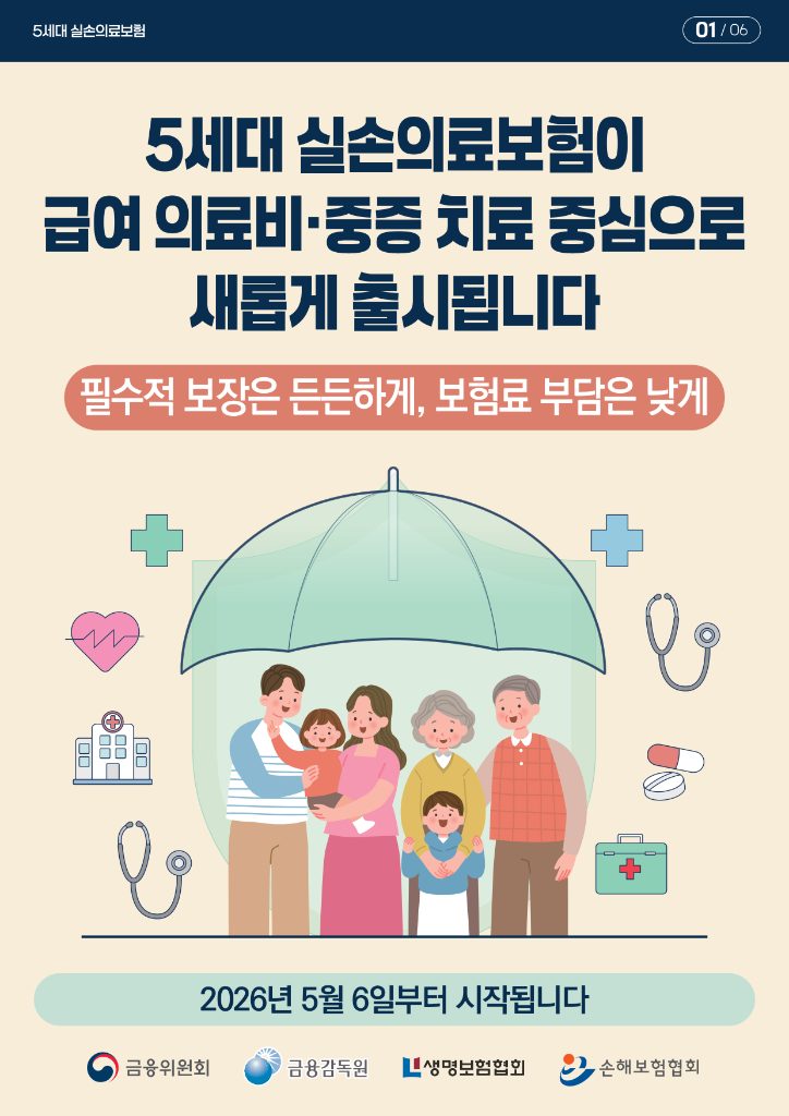 [금감원] 5월6일 5세대 실손의료비 출시