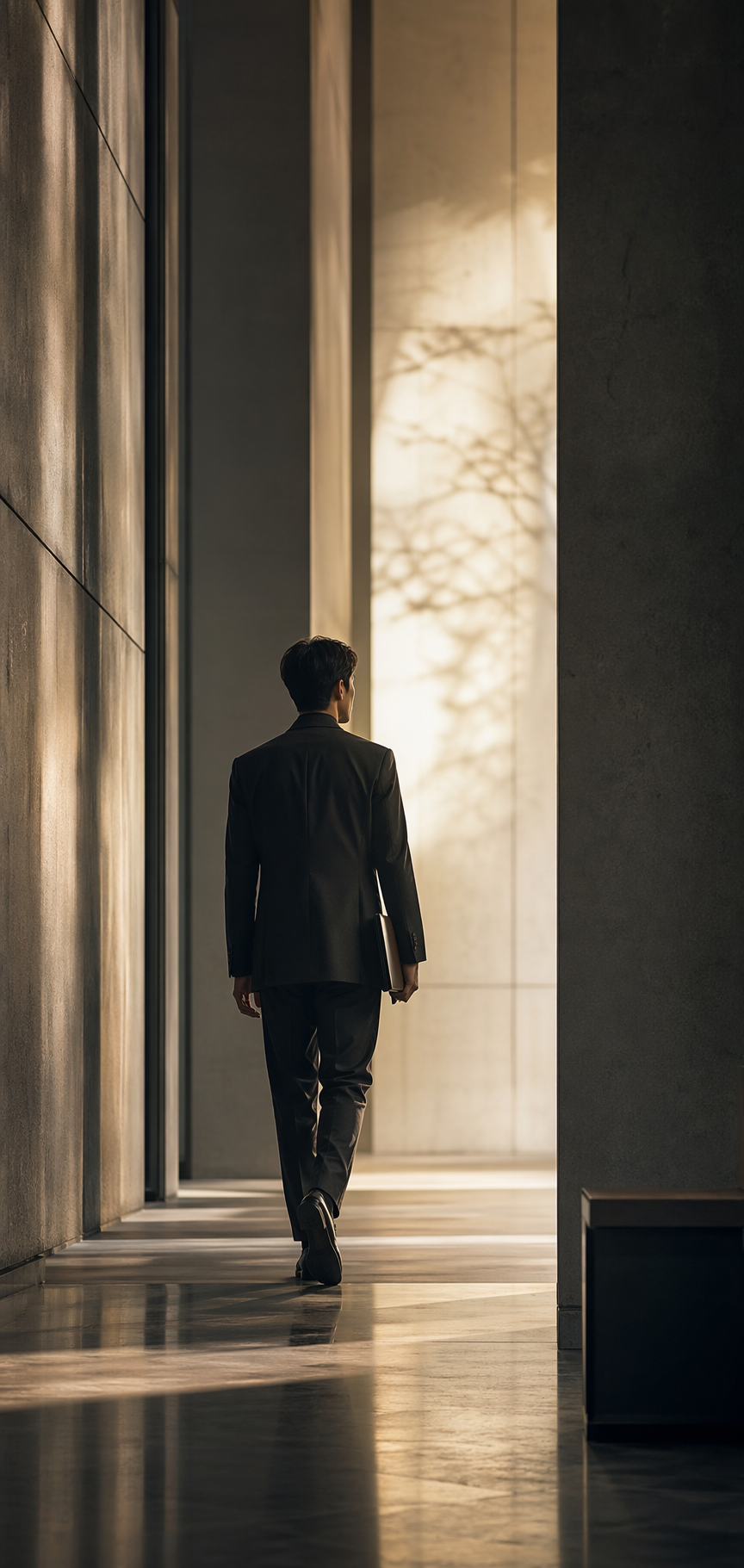 전환을 상징하는 복도 장면